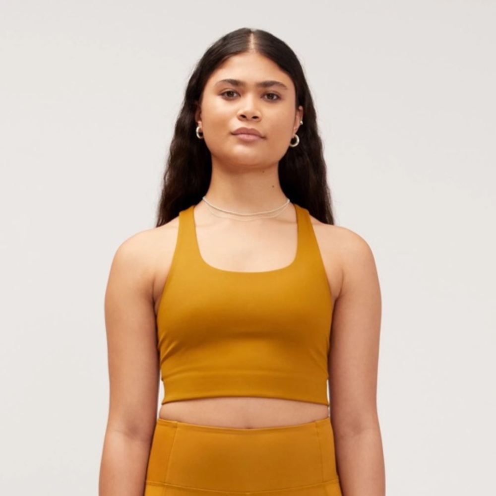 Girlfriend Collective Palmona Bra in Saddle